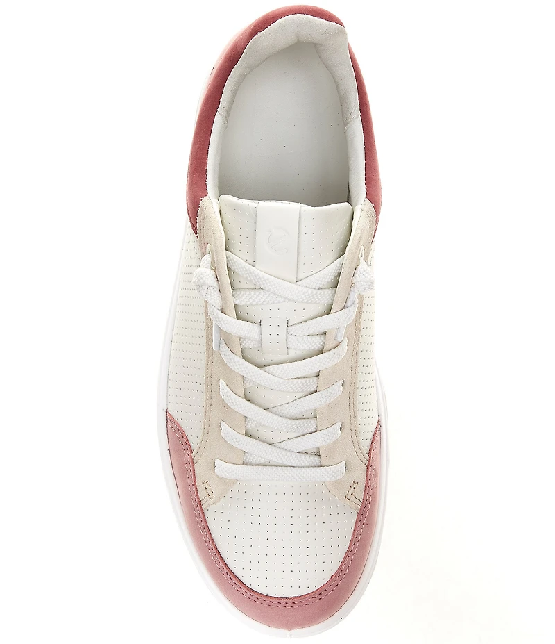 ECCO Women's Soft 60 Perforated Leather Lace Up Sneakers