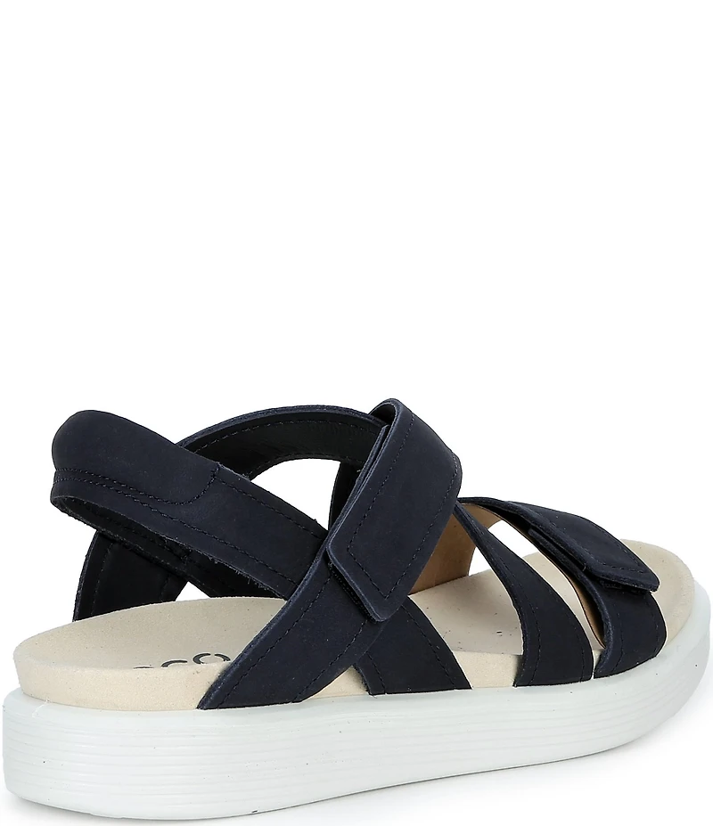ECCO Women's Soft Cross Strap Leather Slingback Sandals