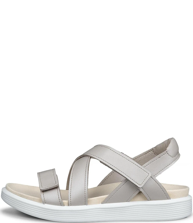 ECCO Women's Soft Cross Strap Leather Slingback Sandals