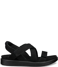 ECCO Women's Soft Cross Strap Suede Slingback Sandals