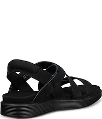 ECCO Women's Soft Cross Strap Suede Slingback Sandals