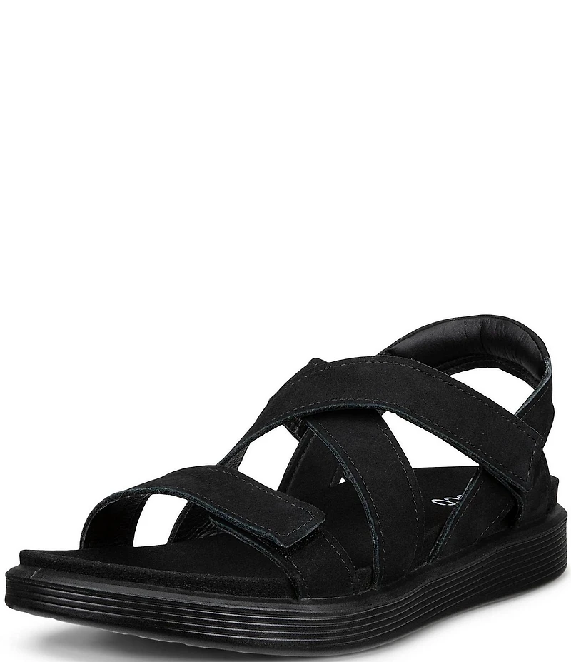 ECCO Women's Soft Cross Strap Suede Slingback Sandals
