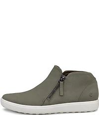 ECCO Women's Soft 7 Nubuck Low Zip Sneaker Booties