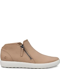 ECCO Women's Soft 7 Nubuck Low Zip Sneaker Booties