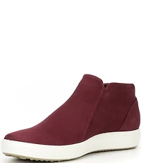 ECCO Women's Soft 7 Nubuck Low Zip Sneaker Booties