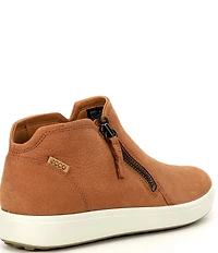 ECCO Women's Soft 7 Nubuck Low Zip Sneaker Booties