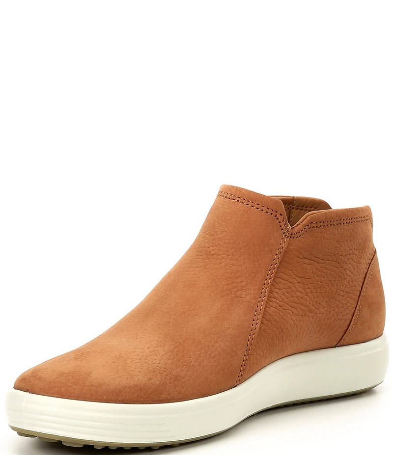 ECCO Women's Soft 7 Nubuck Low Zip Sneaker Booties