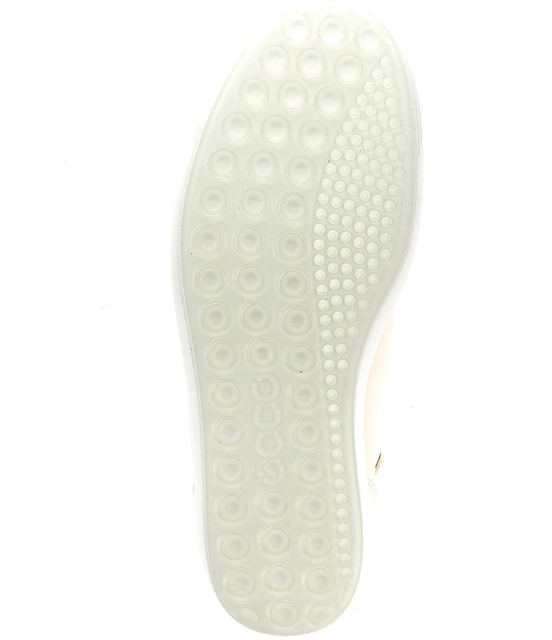 ECCO Women's Soft VII Leather Elastic Lace Slip On Sneakers