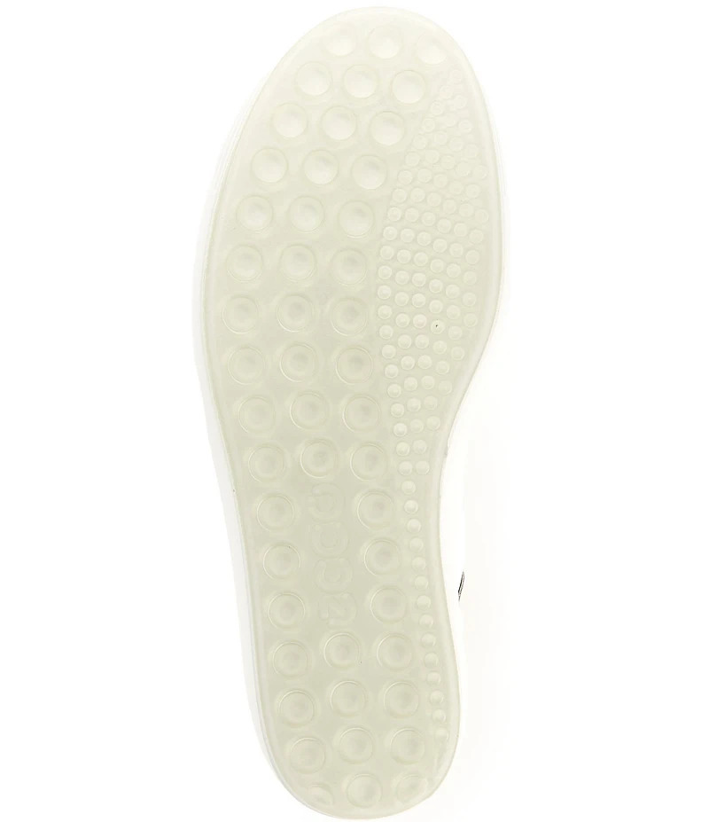 ECCO Women's Soft VII Leather Elastic Lace Slip On Sneakers