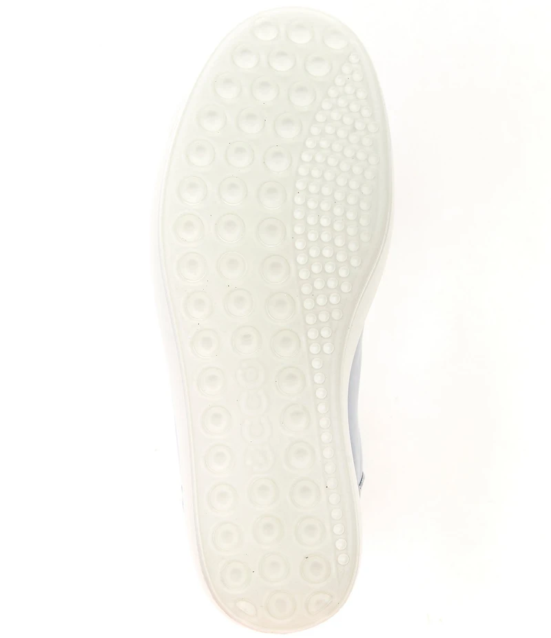 ECCO Women's Soft VII Leather Elastic Lace Slip On Sneakers