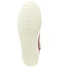 ECCO Women's Soft VII Leather Elastic Lace Slip On Sneakers