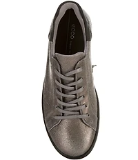 ECCO Women's Soft VII Leather Elastic Lace Slip On Sneakers