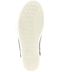 ECCO Women's Soft VII Leopard Leather Elastic Lace Slip On Sneakers