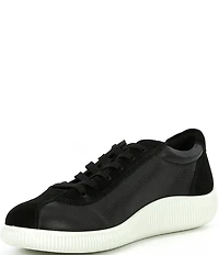 ECCO Women's Soft Zero Leather Lace Up Sneakers