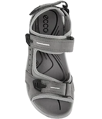 ECCO Men's Yucatan Oiled Nubuck Textile Backstrap Sandals