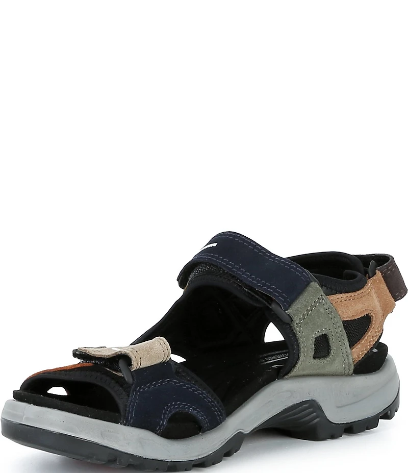 ECCO Men's Yucatan Oiled Nubuck Textile Backstrap Sandals
