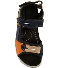 ECCO Men's Yucatan Oiled Nubuck Textile Backstrap Sandals