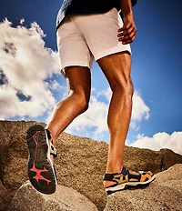 ECCO Men's Yucatan Oiled Nubuck Textile Backstrap Sandals