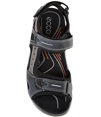 ECCO Men's Yucatan Oiled Nubuck Textile Backstrap Sandals