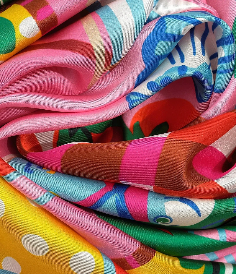 Echo Beach Picnic Silk Square Scarf