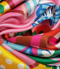 Echo Beach Picnic Silk Square Scarf