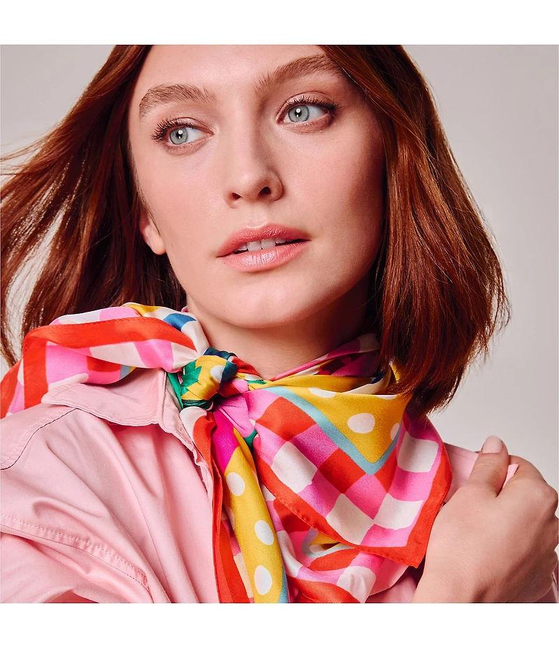 Echo Beach Picnic Silk Square Scarf