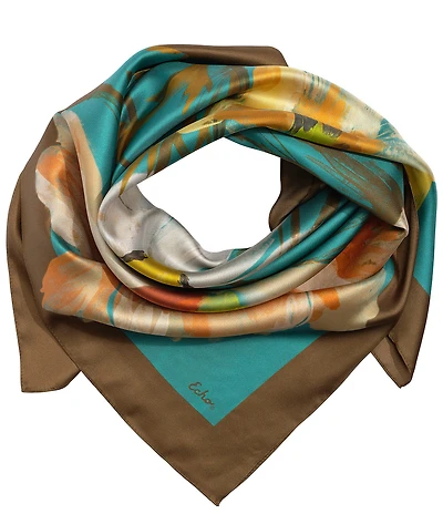 Echo Cosmos Floral Square Scarf