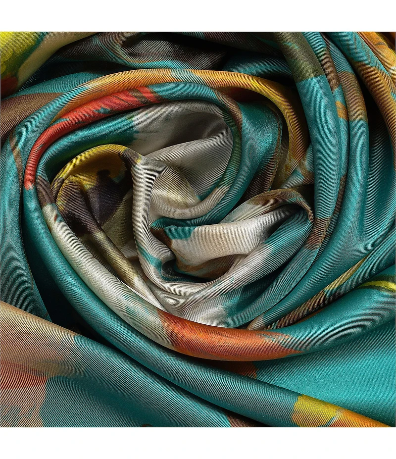 Echo Cosmos Floral Square Scarf