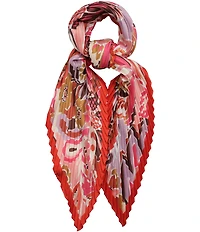 Echo Crazy Paisley Pleated Diamond Scarf
