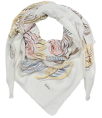 Echo Gestural Rose Square Scarf