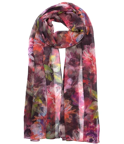 Echo Hazy Floral Crinkle Scarf Wrap