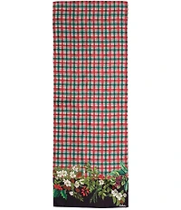 Echo Holly Garland Plaid Scarf Wrap