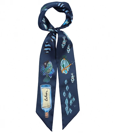 Echo Lost At Sea Ribbon Neckerchief Scarf