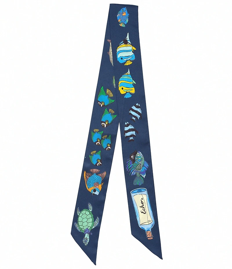 Echo Lost At Sea Ribbon Neckerchief Scarf
