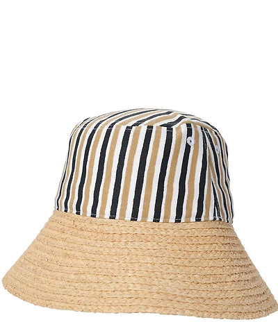 Echo Montauk Stripe Raffia Bucket Hat
