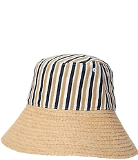 Echo Montauk Stripe Raffia Bucket Hat