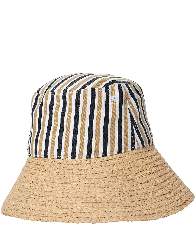 Echo Montauk Stripe Raffia Bucket Hat