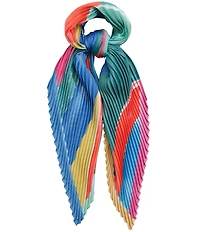 Echo Painterly Composition Pleated Diamond Scarf