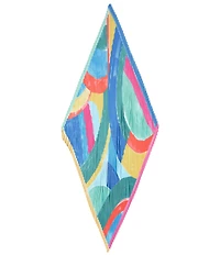Echo Painterly Composition Pleated Diamond Scarf