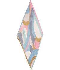 Echo Painterly Composition Pleated Diamond Scarf