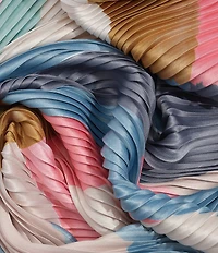 Echo Painterly Composition Pleated Diamond Scarf