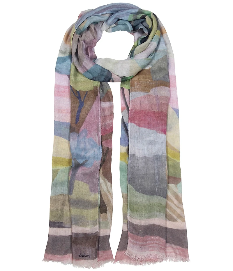 Echo Painterly Landscape Woven Wrap