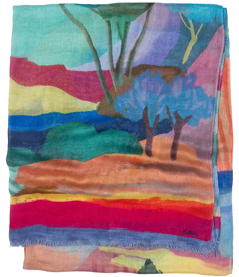 Echo Painterly Landscape Woven Wrap