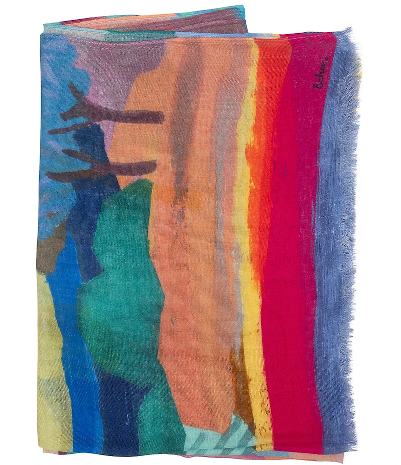Echo Painterly Landscape Woven Wrap