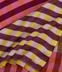 Echo Quarter Check Striped Scarf Wrap