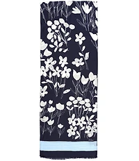 Echo Scribble Floral Silk Scarf