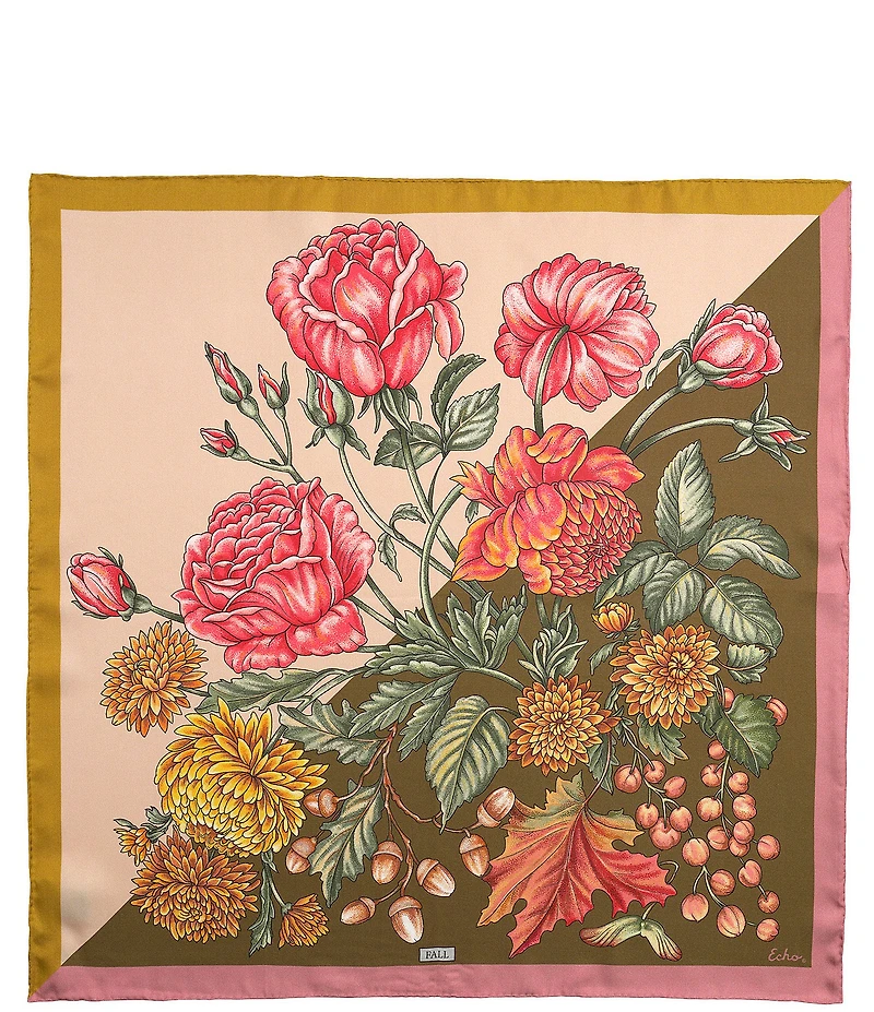 Echo Season Fall Florals Bandana Neckerchief Scarf