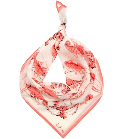 Echo Shrimp Boat Bandana Square Scarf