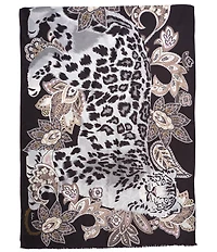 Echo Snow Leopard Silk Scarf Wrap