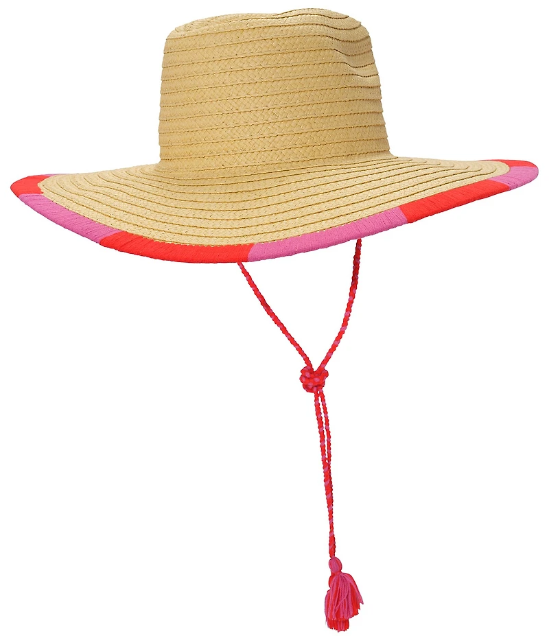 Echo Summer Escape Straw Embroidered Floppy Hat
